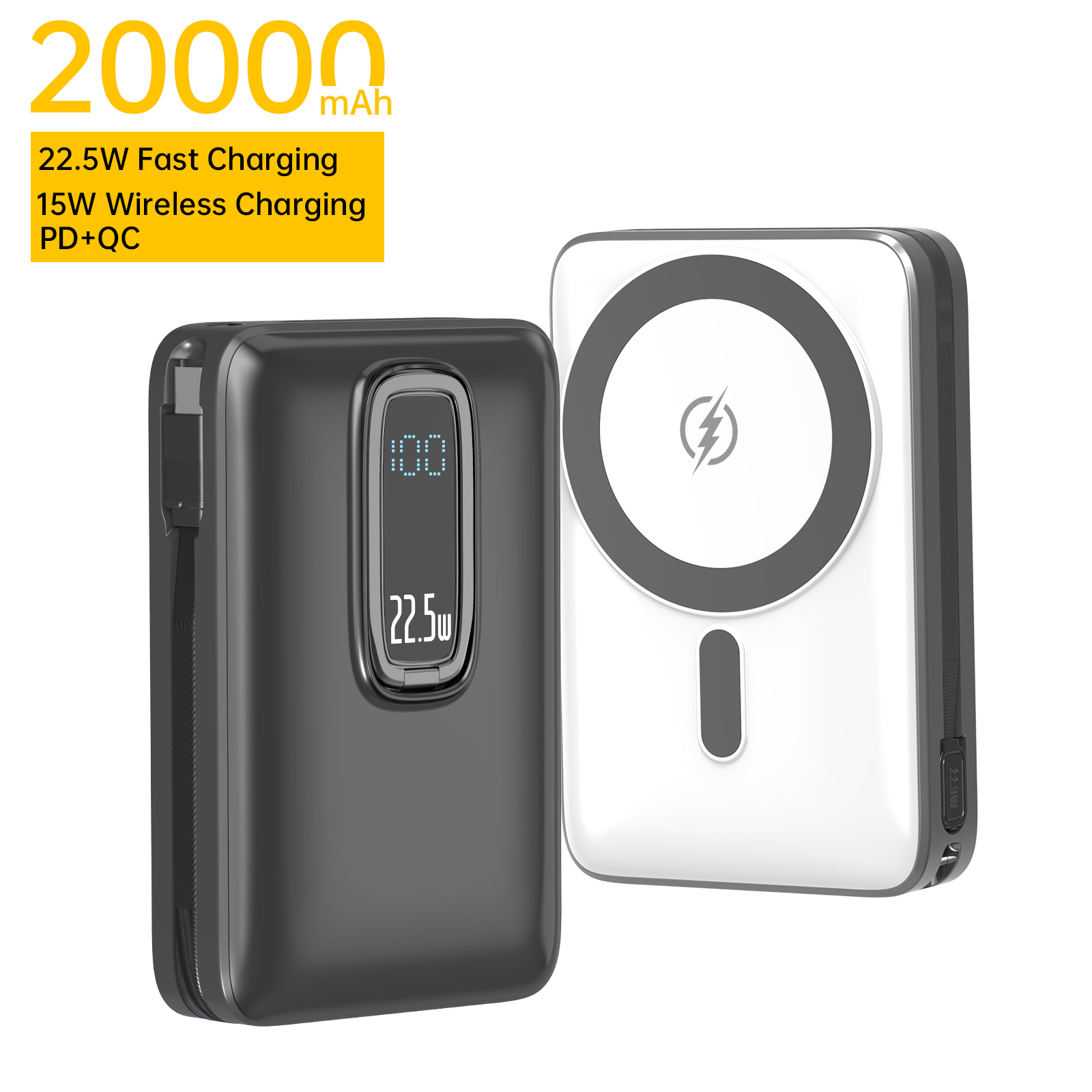 ASPOR Magnetic Power Bank【Fast Charging 丨Large Capacity】A386