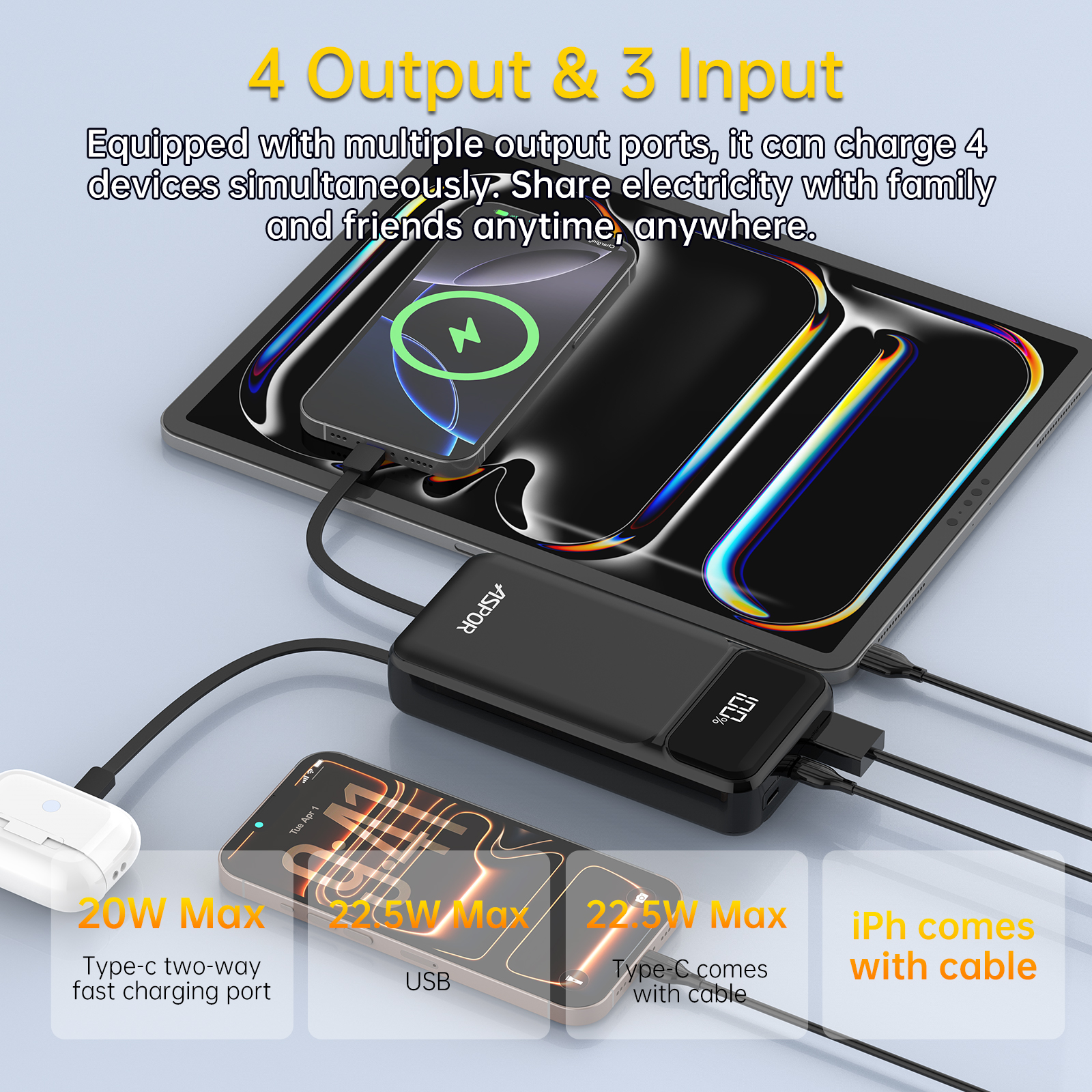 ASPOR Supports QC+PD fast chargingA316