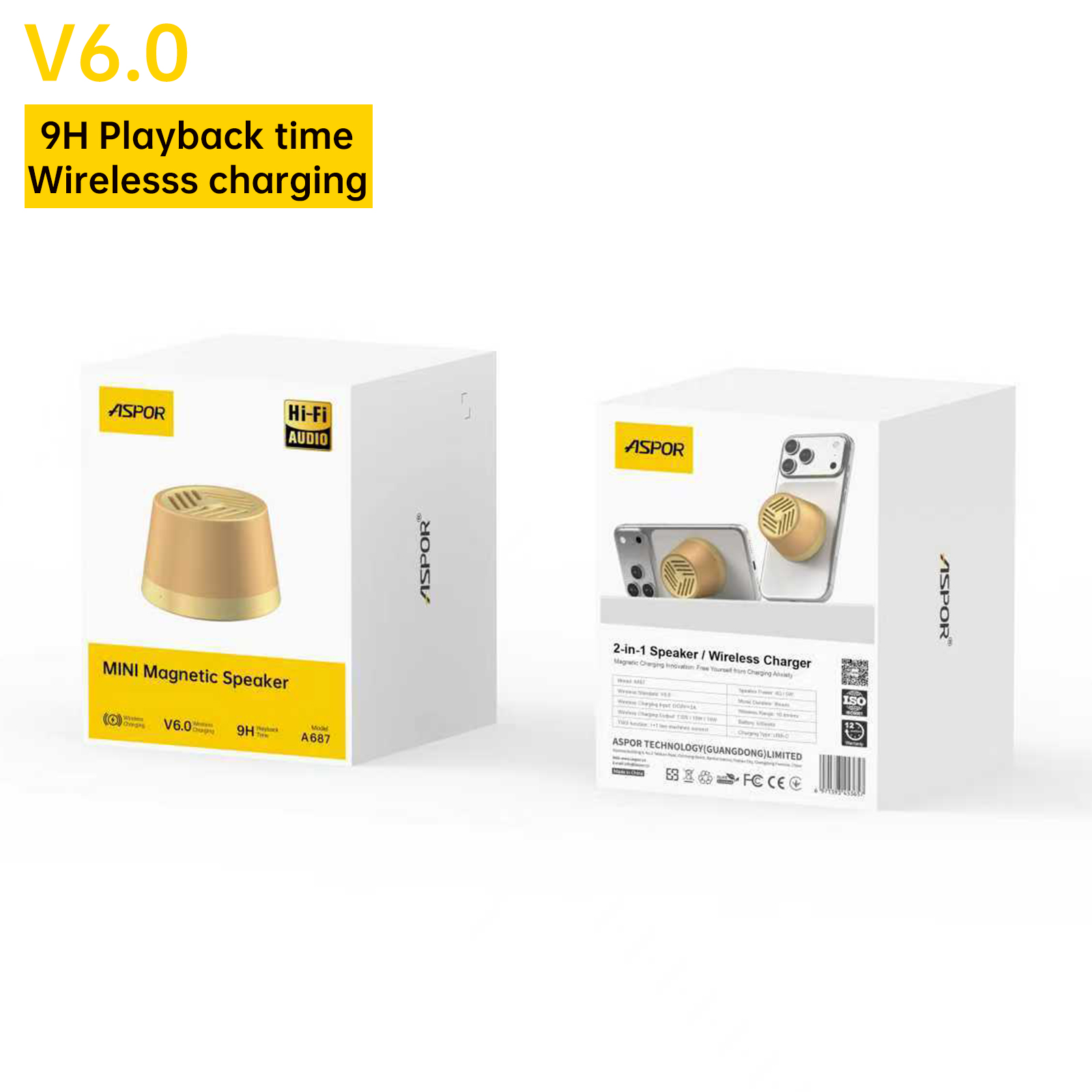 ASPOR Speaker & Stand 2-in-1 A687